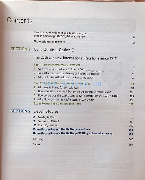 Cambridge IGCSE and O Level History 2nd Edition (英语)  二手英文教材 第2张